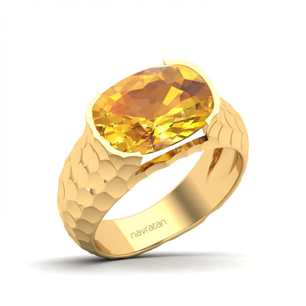 Yellow Sapphire (Pukhraj) Ring